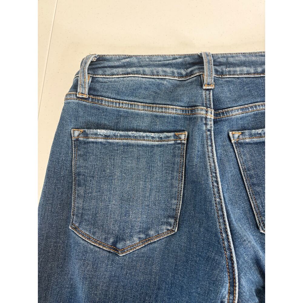 Flying Monkey High Rise Wide Leg Patched Pocket Trouser Jeans Sz 26 Chic Denim - Picture 4 of 11